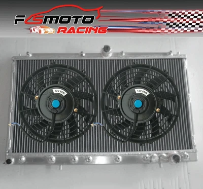 Radiator+Fans FOR 91-99 Dodge Stealth Mitsubishi GTO 3000GT GT4 VR4 3.0 V6 Turbo - Image 1 of 4