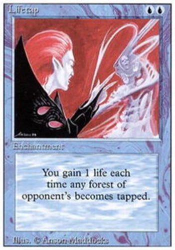 Lifetap ~ Moderately Played 3rd Edition Revised MTG Magic UltimateMTG Blue Card - Image 1 of 1