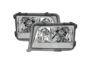 set headlights for MERCEDES CLASS E W124 1993 1994 1995 front lamp chrome VP580 - Picture 1 of 3