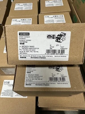 3RT2023-1AK60 Contactor 9A 4KW / 400V, 1NO+1NC, 120VAC, 3-POLE, Size S0 AC-3 - Image 1 of 3