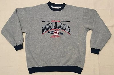 Moletom Nascar Vintage Chase Autêntico Rusty Wallace #2 Masculino L Cinza Corrida - Imagem 1 de 4