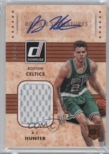 2015-16 Panini Donruss Material Signatures Prime /25 RJ Hunter Rookie Auto RC