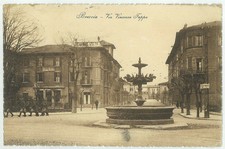 CARTOLINA d'Epoca 507- BRESCIA Via V. Foppa - piazza stazione 1924