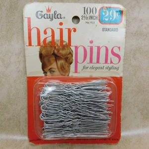 Vintage Gayla Hair Pins NEW IN BOX 2.5" 100 Pins SEALED - Picture 1 of 5