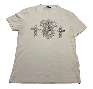 SS19 Versace T Shirt Crest-print T-shirt Size Medium City Banned in China U1 - Picture 1 of 9
