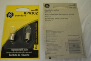 Flashlight Light Bulb GE Standard 2.4V KPR102 : 2 packs =4 New 2 "D" flashlight - Picture 1 of 3