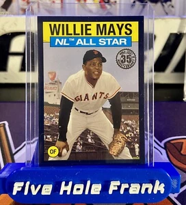 Topps Willie Mays 2021 35 aniversario NL All Star azul 86AS6 - Imagen 1 de 3