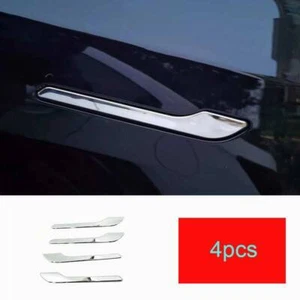 Chrome Exterior Side Door Handle Frame Cover Trim 4X For Tesla Model 3 2017-2022 - Picture 1 of 8