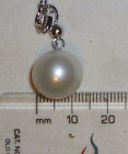 925 S. Silver & 14mm Natural 20ct Southsea Pearl Adjustable Lariat Necklace