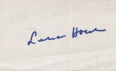 Lena Horne signed 3x5 index card Vintage Cover