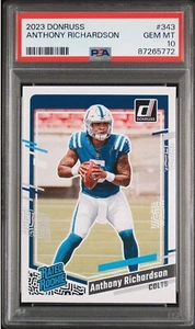 Panini Donruss 2023 'Rated Rookie' #343 Anthony Richardson (RC) - Colts - Imagen 1 de 2