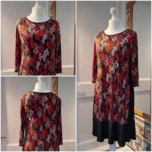 Ronni Nicole Red Multi Dress Tunic Size 14 - Picture 1 of 5