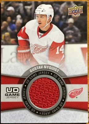 2015-16 Upper Deck UD Game Jersey Gustav Nyquist #GJ-GN Detroit Red Wings - Image 1 of 2