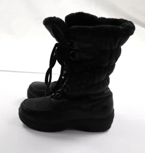 Totes Damen 6M RHONDA Kunstfell Schnürstiefel gesteppt Thermolite Schneestiefel - Bild 1 von 11
