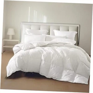 Luxury White Goose Down Fiber Comforter - 100% Cotton Cover All Full/Queen - Picture 1 of 7