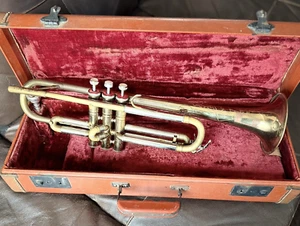 Vintage Revelle 78 Trumpet Rare Brass Horn - Engraved Bell -w/Bach Mouthpiece - Picture 1 of 17