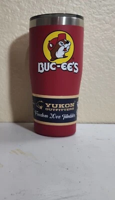 Buc-ees Travel Mug Red Yukon Outfitters Stainless Steel Tumbler 20oz