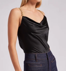 Generation Love Lorette Chain Strap Cami Camisole Top NWT Evening Black XS - Picture 1 of 9