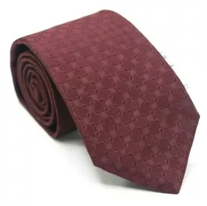 Nuevo con etiquetas Corbata Cuello Geométrico Luciano Barbera para Hombre Seda Granate 61L 3" W - Imagen 1 de 4