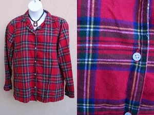 LL Bean NEW Women Flannel Pajama top size XL Tall XLT Tartan Scotch Plaid shirt - Picture 1 of 12