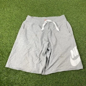 NIKE Mens Sport Shorts Large Grey Cotton - Picture 1 of 4