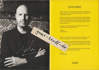 PROGRAMM Heft SCHILLER Sommerluft BREMEN 2021 SIGNIERT v. Christopher von Deylen - Bild 1 von 2