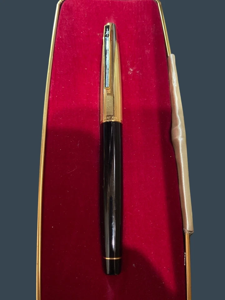 Pluma Estilográfica Pilot G-500 Oro 14K Plumín Laca Negra con Estuche De Colección Japón Curiosidad Foto 1 de 4