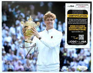 JANNIK SINNER SIGNED 8X10 PHOTO 2025 WIMBLEDON FRENCH OPEN PARIS AUSTRALIAN JSA - Picture 1 of 1