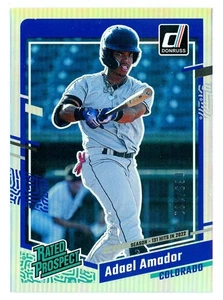 Adael Amador 2023 Donruss RATED PROSPECT SILVER HOLO /131 #61 Rockies ROOKIE - Picture 1 of 2