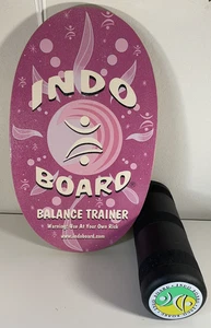 Indo Board Original Pink Deck w/ Roller, Surfing Skateboard Balance Trainer - Picture 1 of 6