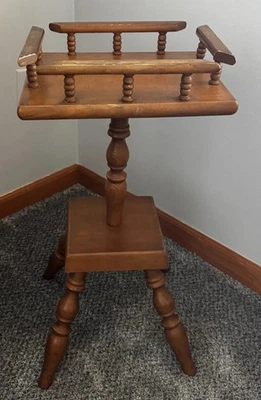 MCM - Soporte de teléfono de madera de colección, producto de muebles auténtico, Cali - Japón Foto 1 de 4