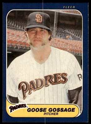 Goose Gossage 1986 Fleer #322 San Diego Padres - Image 1 of 2