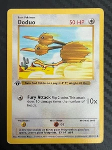 Pokémon TCG Base Set 1st Edition Shadowless Doduo 48/102 HP - Picture 1 of 2