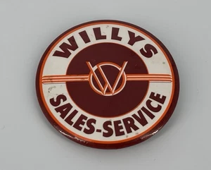 Vintage Pinback 2.25" Button Pin WILLYS Sales-Service - Picture 1 of 4