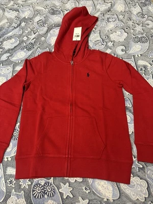Polo Ralph Lauren Sudadera con Capucha Cremallera Completa Rojo Niñas Talla 16 XL NUEVO CON ETIQUETAS Foto 1 de 4