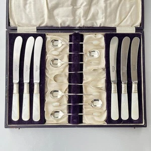 [UK] [White Mother of Pearl] Afternoon Tea Cutlery Set with Special Case - Picture 1 of 19