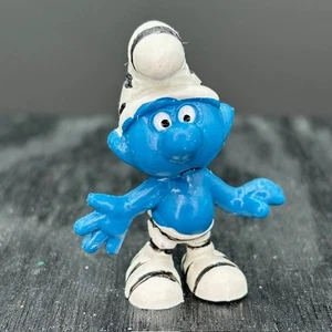 Schlümpfe Gefangener Schlumpf 20010 Gefängnisstreifen Vintage PVC Figur Schleich Peyo Figur - Bild 1 von 6