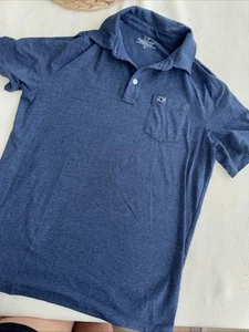 Vineyard Vines Edgartown Polo Boys XL (18) Navy Blue Short Sleeve Cotton Blend - Picture 1 of 3