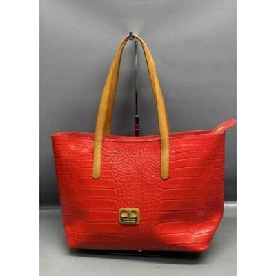 BOLSO DE MANO VALENTINA ITALIA CUERO COCODRILO ROJO Foto 1 de 4