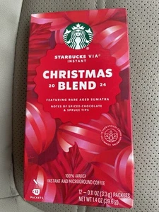Starbucks Via Miscela Natale 2024 Caffè Istantaneo 12 Confezioni Scad. 8-2025 - Foto 1 di 4