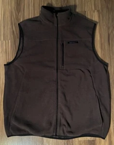 Timberland Large Fleece Vest Brown Full Zip 100% Polyester Casual Outdoors - Picture 1 of 7