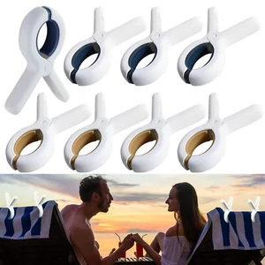 Beach Towel Clips for Beach Chairs Cruise 8 Pack Heavy Duty Large Towel Holde... - Picture 1 of 7