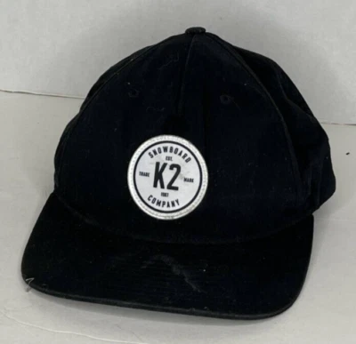 K2 SNOWBOARD COMPANY MEN'S BASEBALL CAP HAT BLACK  - Image 1 of 4