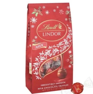 Lindt LINDOR Holiday Milk Chocolate Candy Truffles, 8.5 oz. Bag - Picture 1 of 6