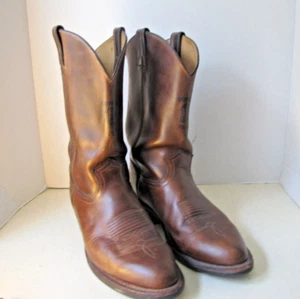 Chippewa Mens Western Pull On Boots Brown Leather 11D VGC - Picture 1 of 8