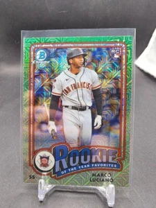 2024 Bowman Chrome Marco Luciano Mojo Refractor Rookie Favorite RC #11 Giants - Picture 1 of 2