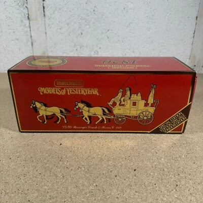 Matchbox Models of Yesteryear YS39-1 1820 Passenger Coach & Horses OVP Neu - Bild 1 von 4