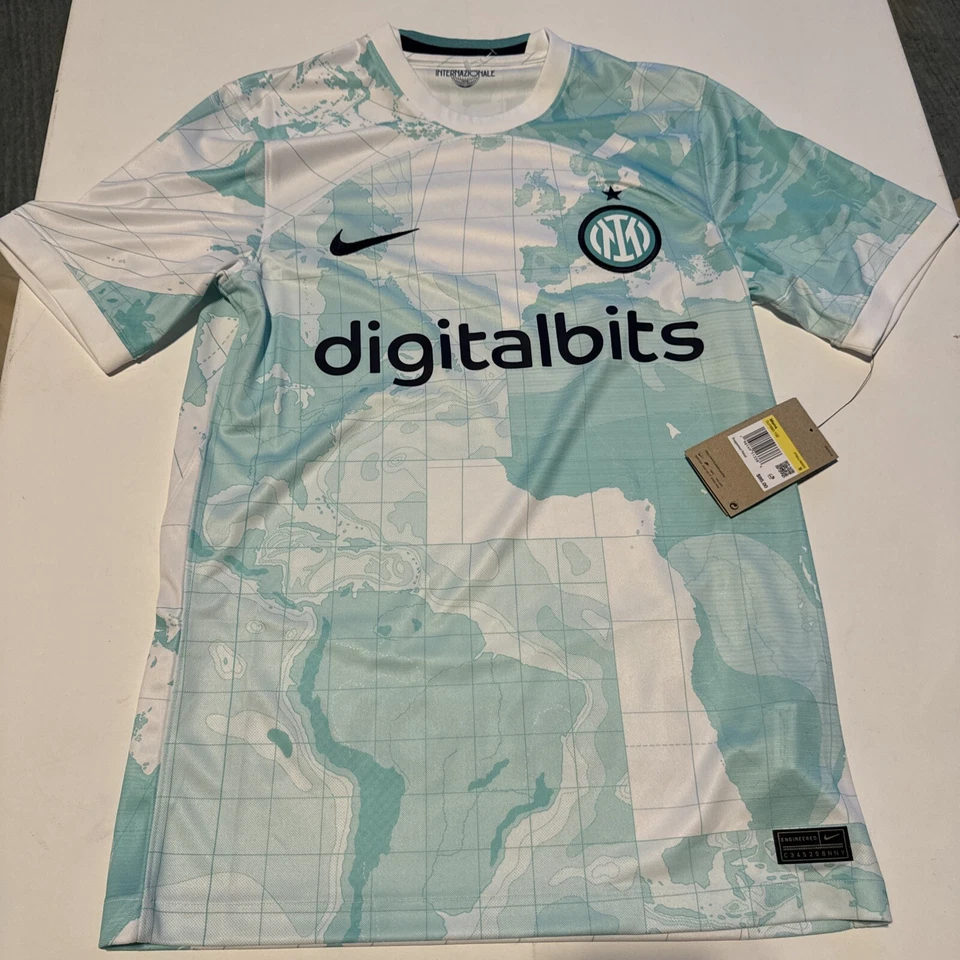 Nike Inter Milan 22/23 White Soccer Stadium Jersey DJ7680-102 Mens Size Medium