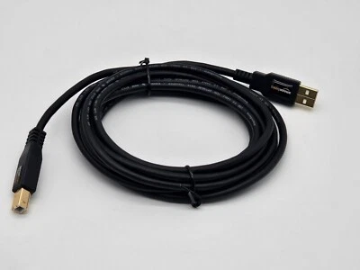 Amazon Basics USB 2.0-Druckerkabel A-Stecker auf B-Stecker, 3 m, Schwarz - Bild 1 von 4