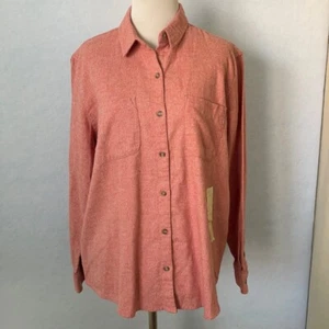 Universal Thread Spice Berry Button Up Long Sleeve Top, Size Medium - Picture 1 of 12